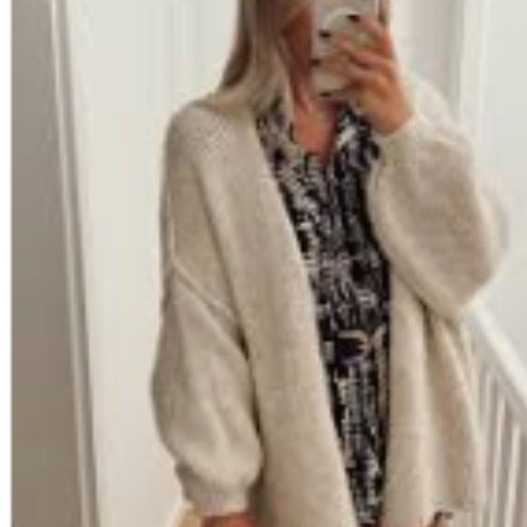 Rocco D'Amelio Jackets & Blazers - Italian Rocco D'Amelio long mohair angora ivory pinkish cardigan, size L